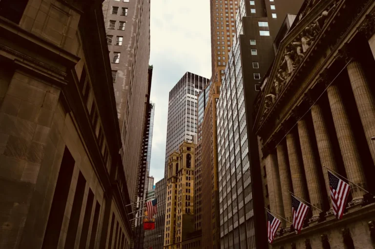 A financial-district office tower in lower Manhattan